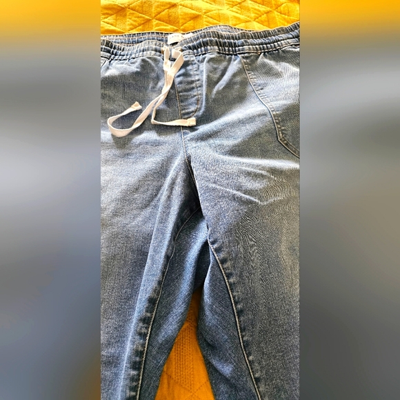 Lane Bryant midrise denim jogger jeans sz 24 light washed - Picture 9 of 12